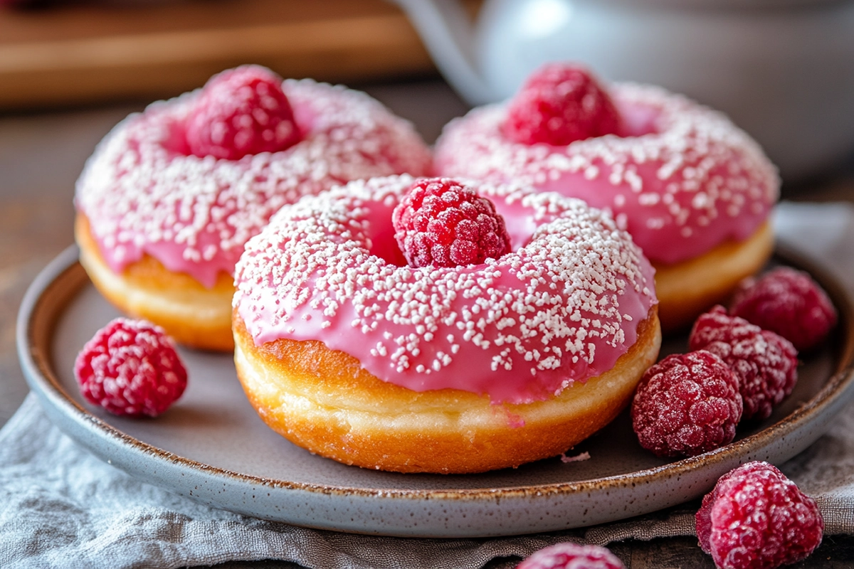 Baked Raspberry Donuts