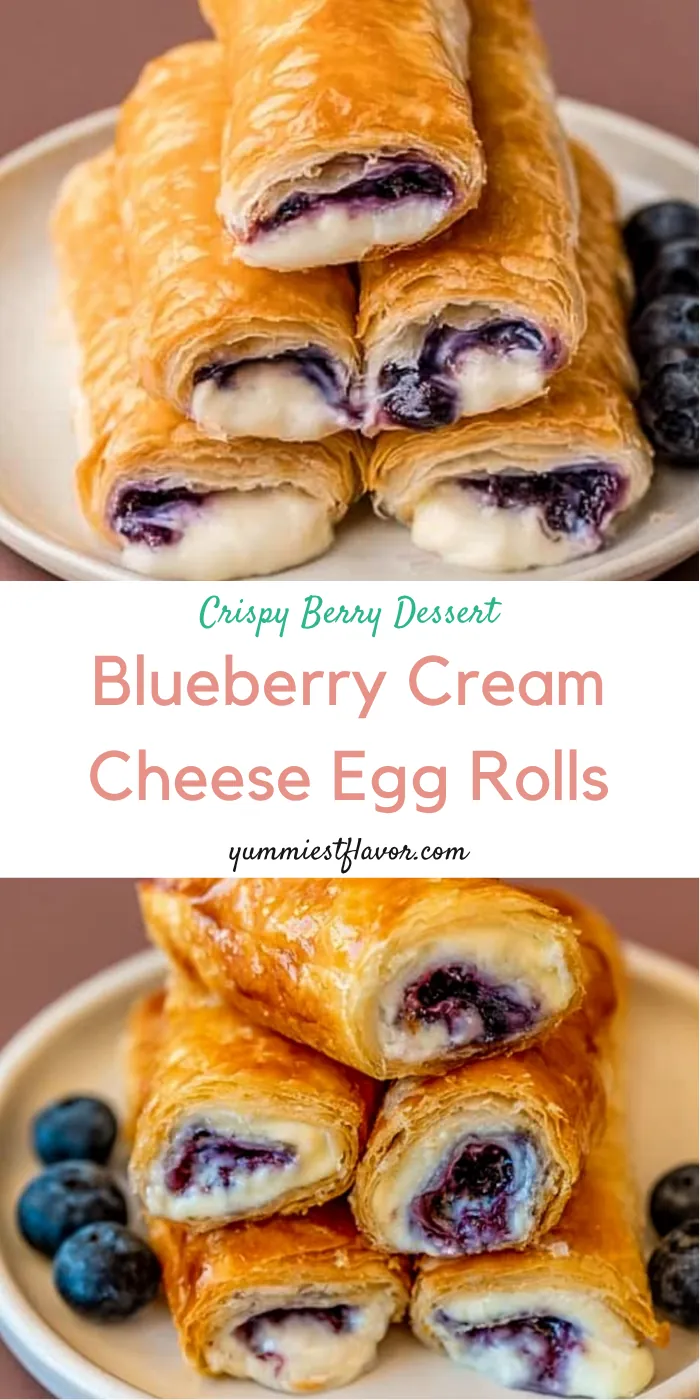 Blueberry Cream Cheese Egg Rolls: Crispy, Creamy Dessert 6 Blueberry Cream Cheese Egg Rolls