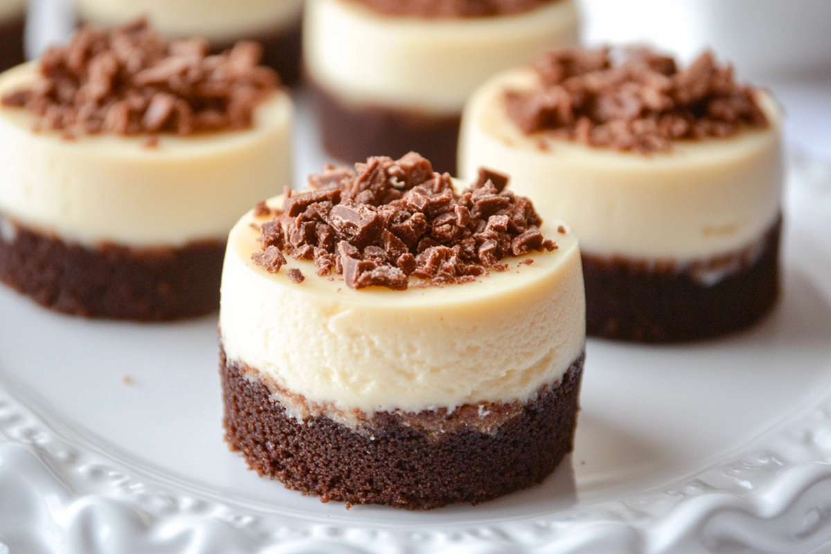 Brownie Bottom Mini Cheesecakes