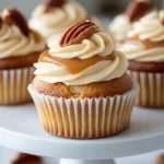 Butter Pecan Cupcake with Caramel Filling