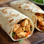 Cheesy Garlic Chicken Wraps