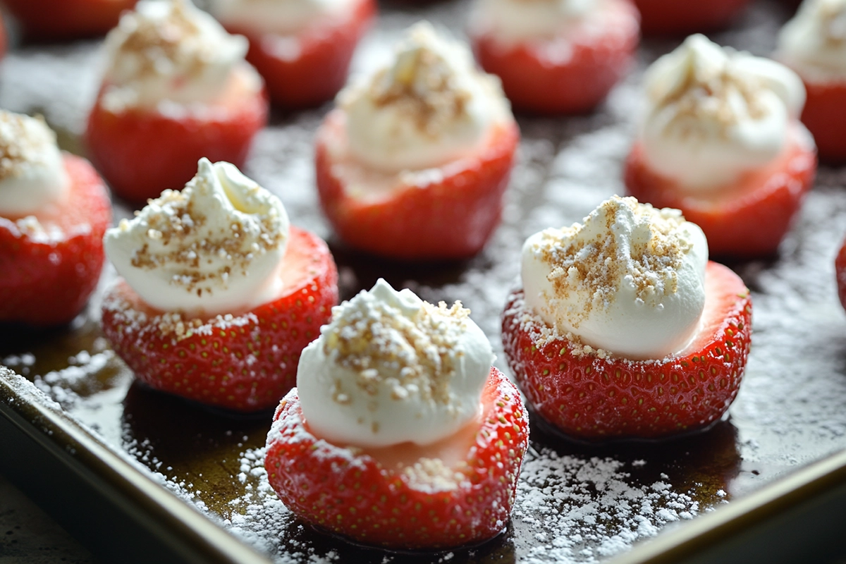 Easy Cheesecake Deviled Strawberries