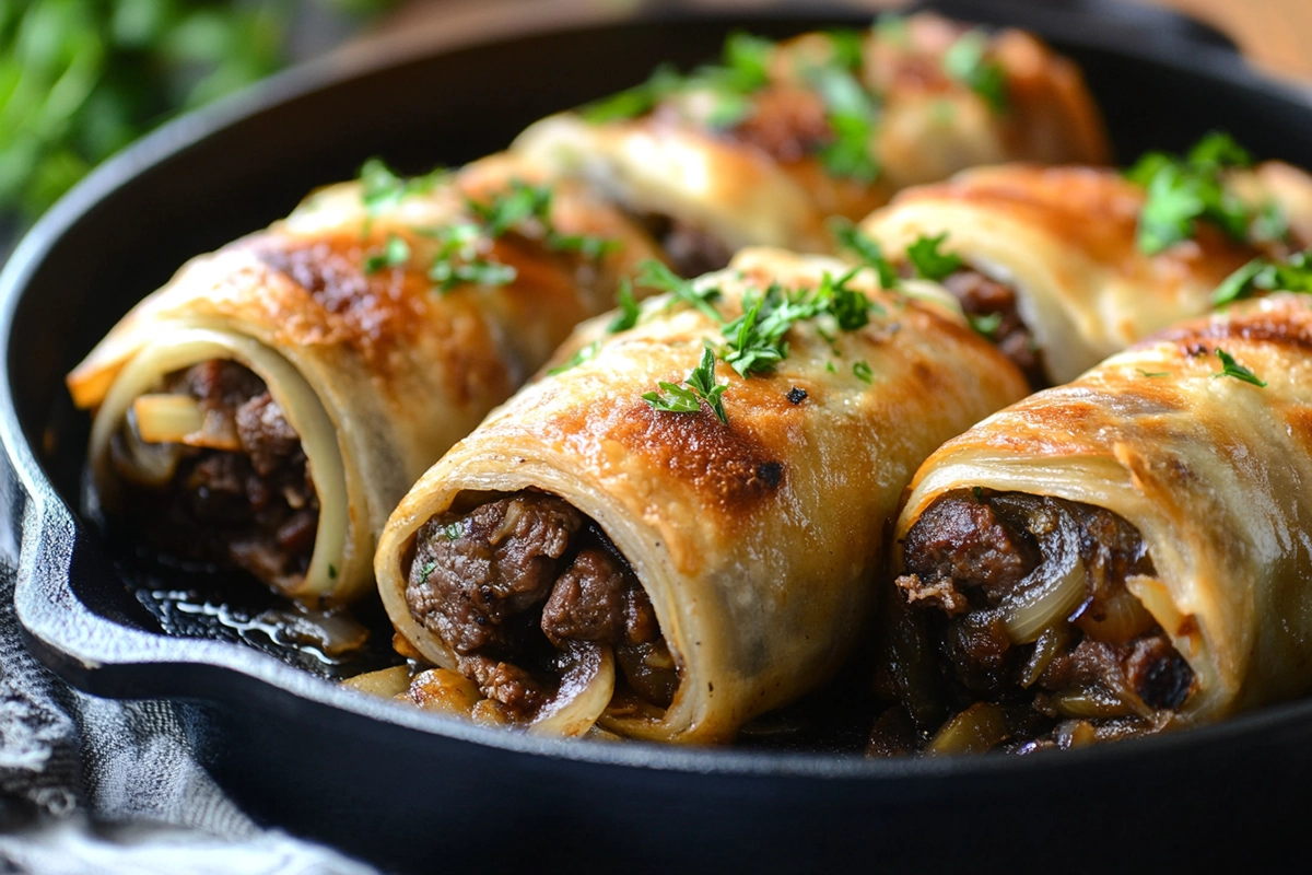 French Onion Beef Roll-Ups