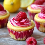 Luscious Lemon Raspberry Swirl Cheesecake Cups