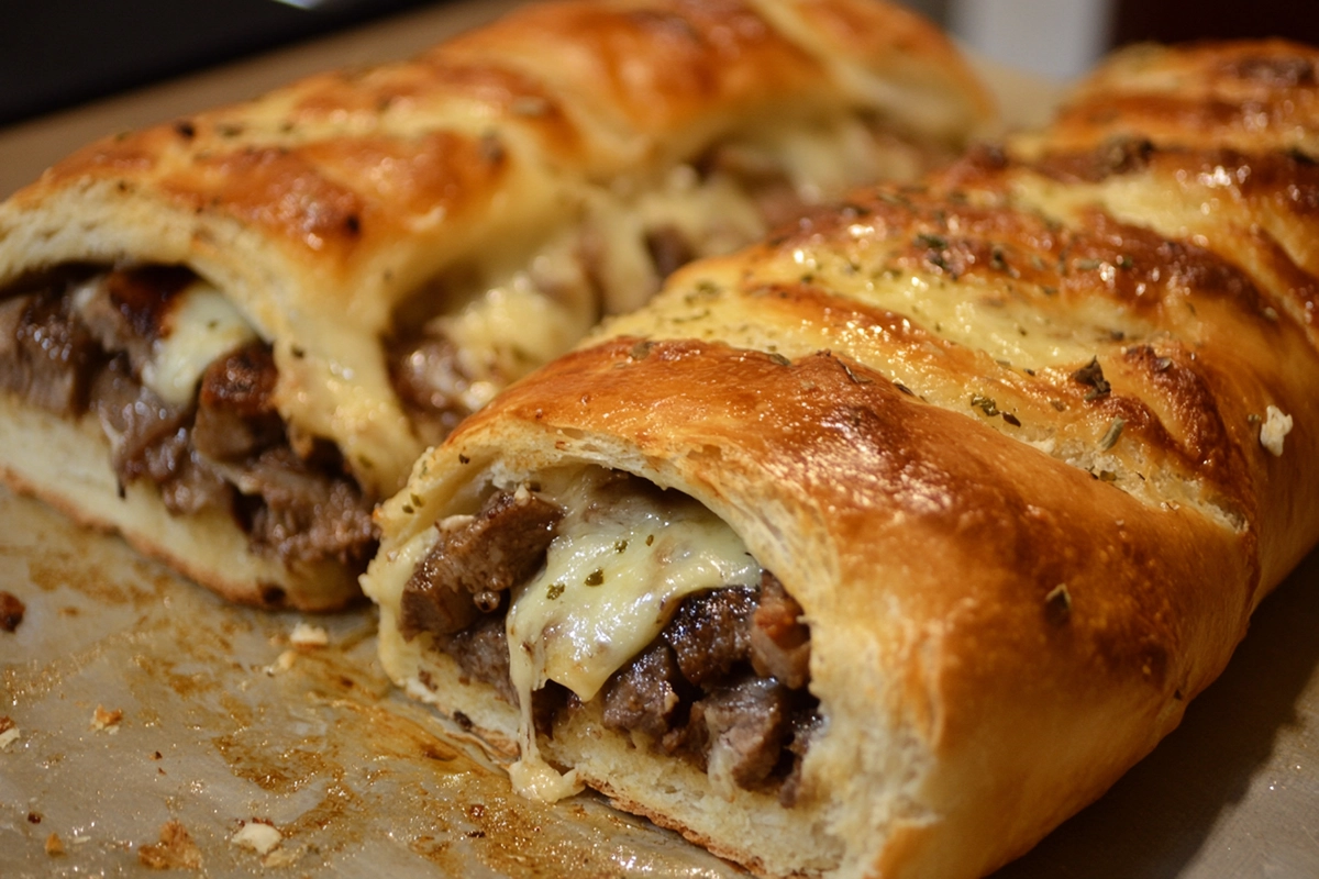 Mozzarella Cheesesteak Stromboli