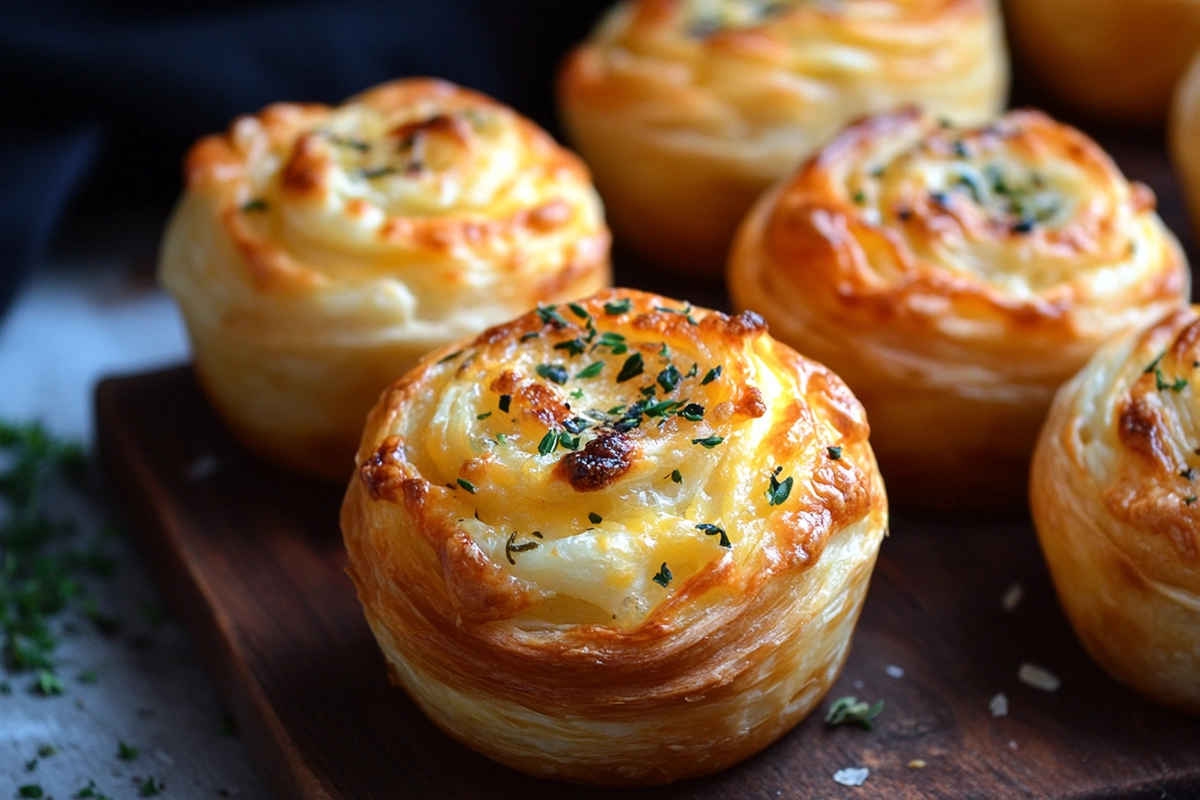 Savory Cheesy Garlic Cruffins