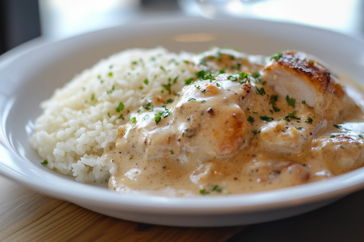 Smothered Chicken And Rice