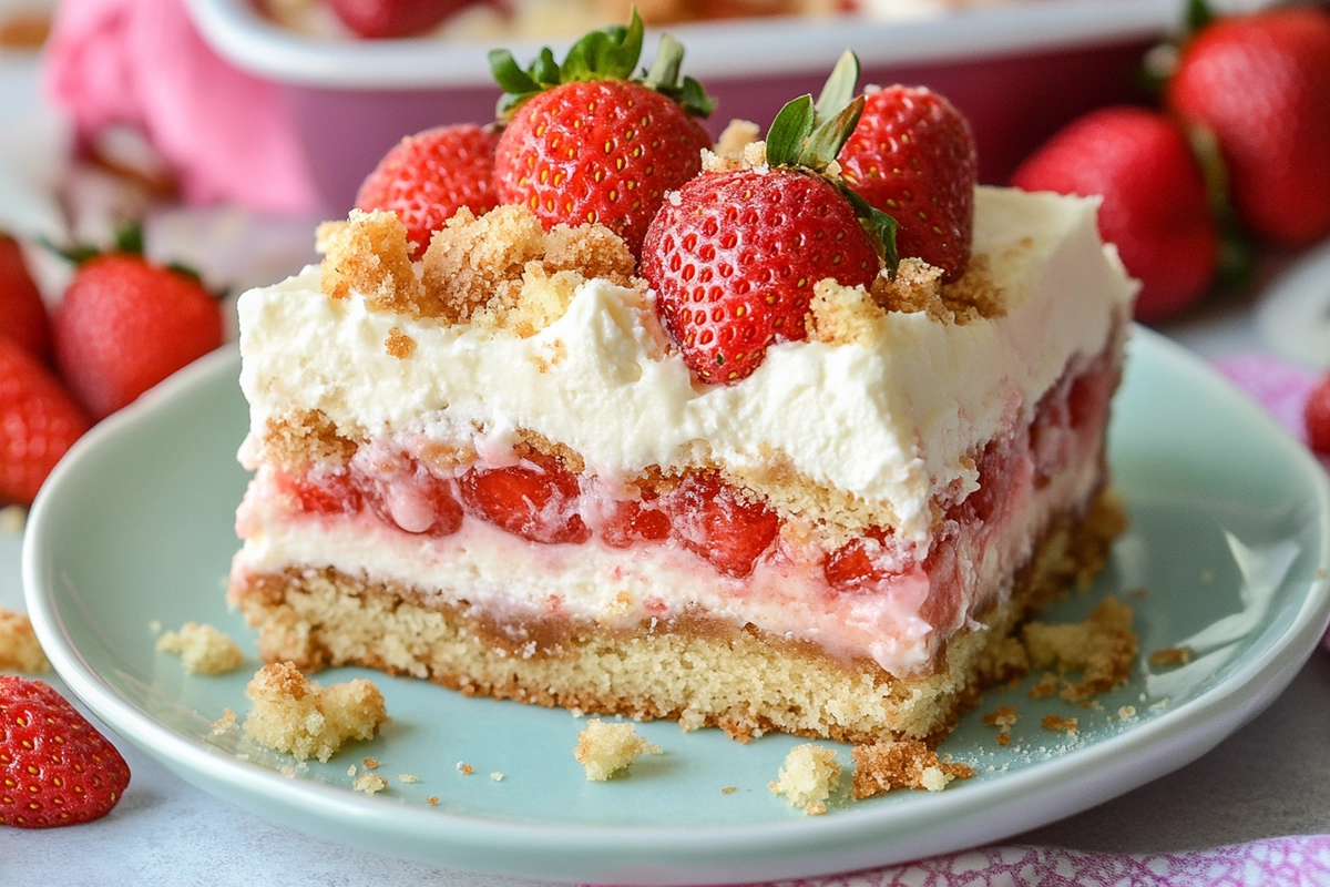Strawberry Cheesecake Dump Cake
