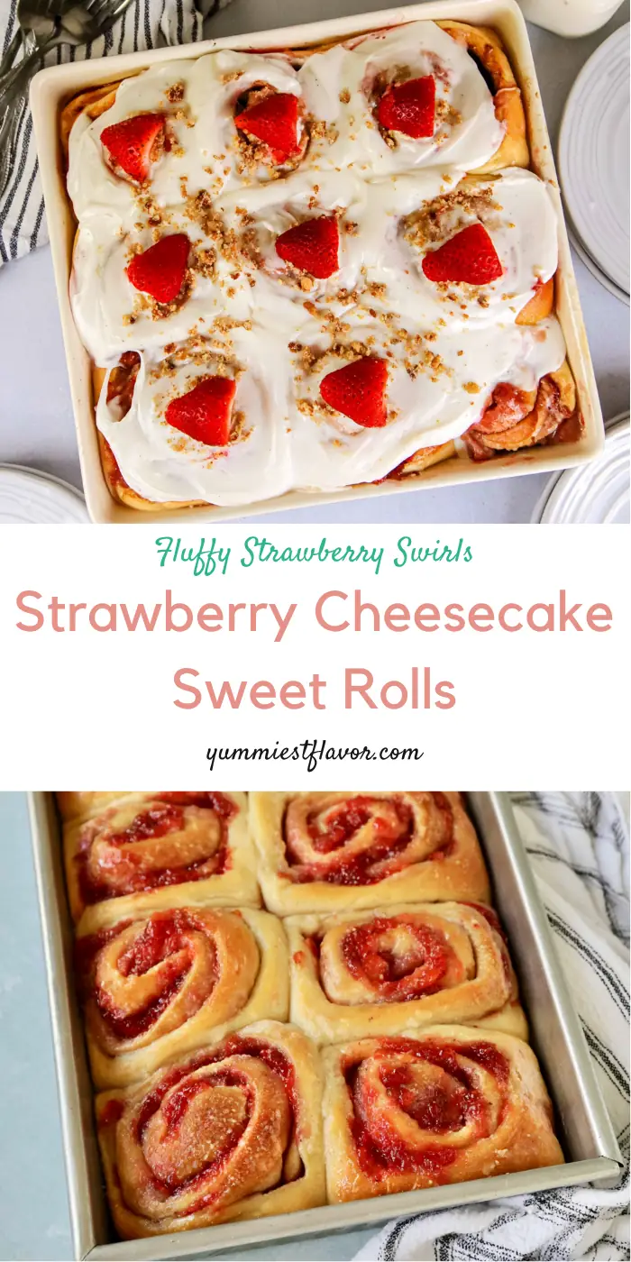 Strawberry Cheesecake Sweet Rolls