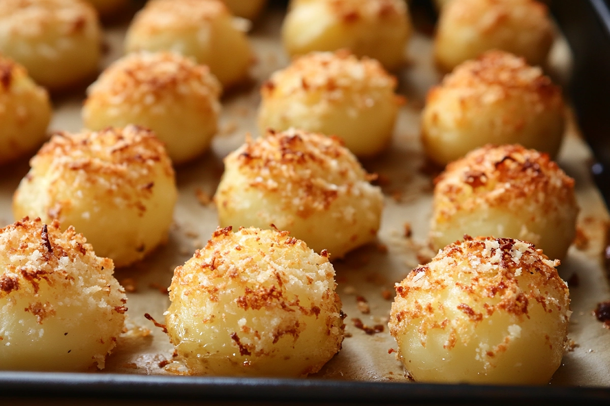 Viral Crispy Garlic Parmesan Crusted Potatoes
