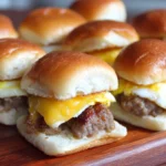 Cheesy Sausage Egg Breakfast Sliders