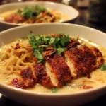 Fiery Chicken Ramen With Creamy Garlic Sauce