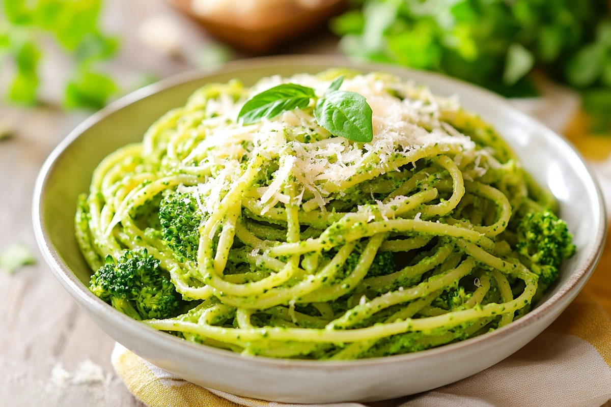 Green St. Patrick's Day Vegetarian Pasta