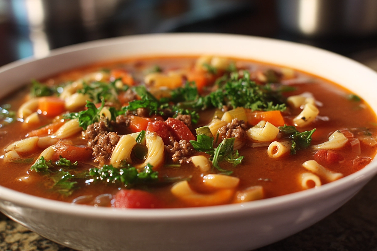 Hamburger Soup With Macaroni