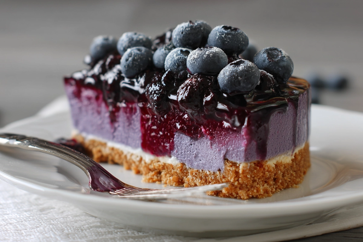 No Bake Blueberry Cheesecake