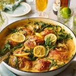 One Pan Lemon Garlic Chicken Thighs With Orzo