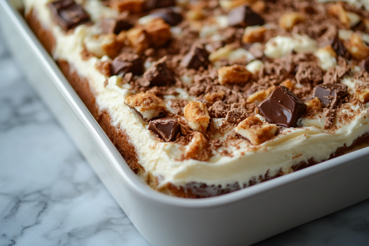Snickers Poke Cake