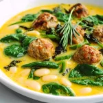 Spinach And White Bean Meatball Soup Recipe