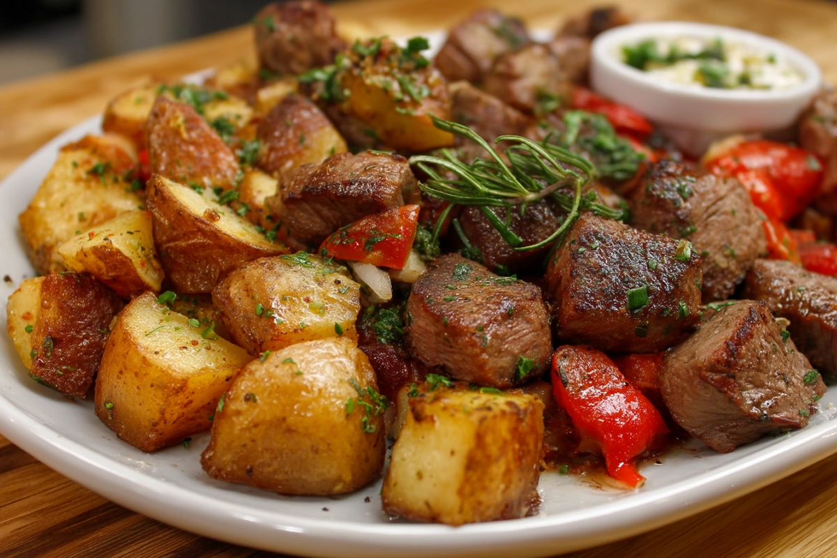 Steak Bites And Potatoes