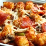 Tater Tot Pizza Casserole
