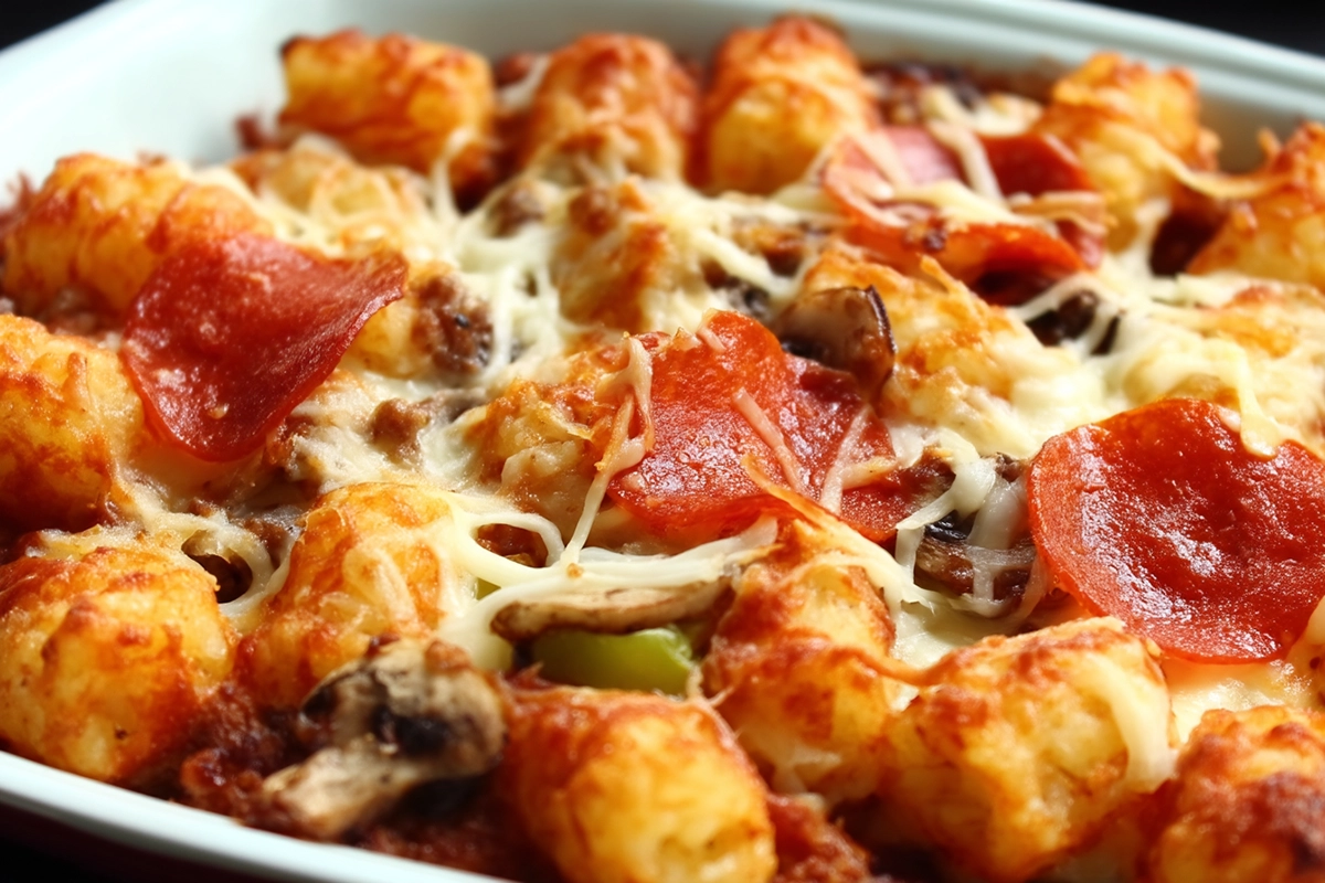 Tater Tot Pizza Casserole