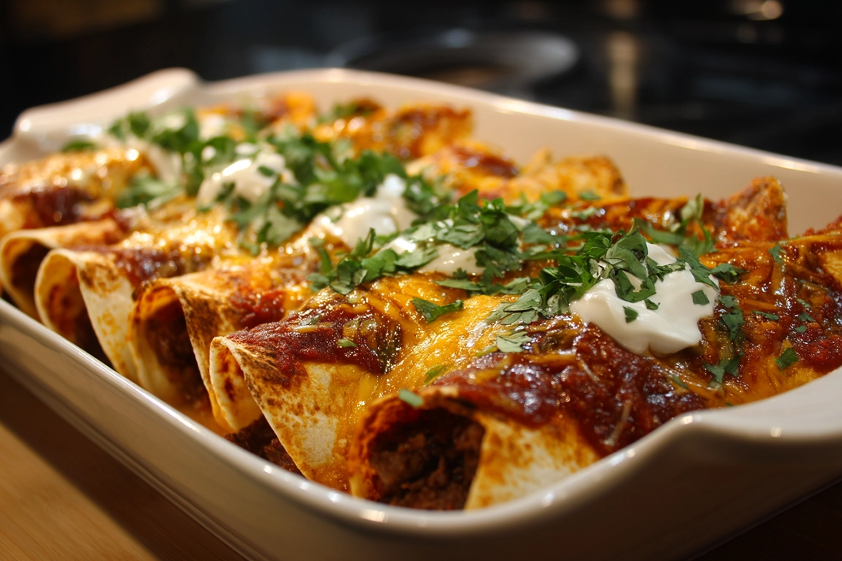 Tex Mex Beef Enchiladas