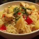 Tropical Pineapple Chicken Rice Delight