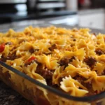 Velveeta Beef Bowtie Pasta Casserole