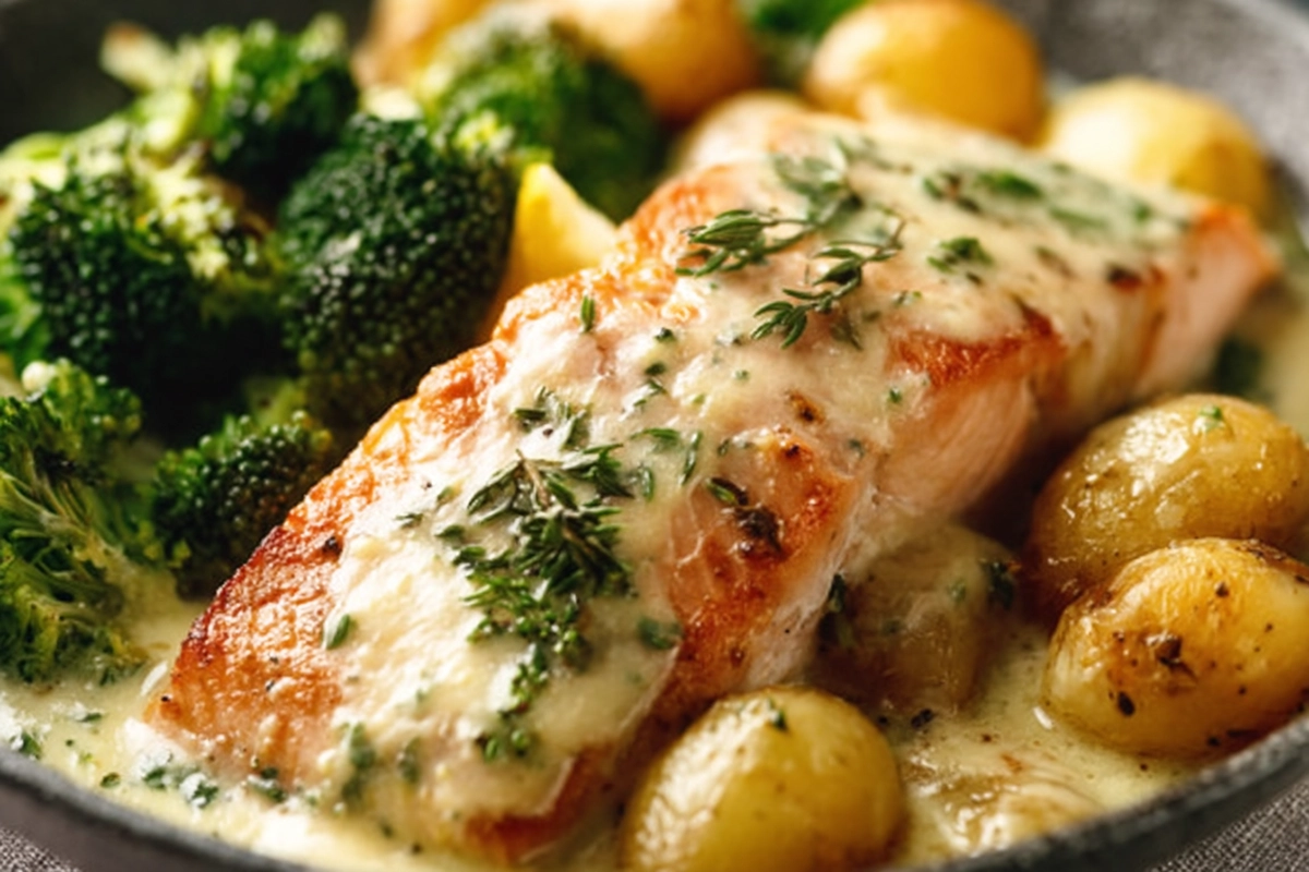 Baked Salmon With Amazing Lemon Sauce