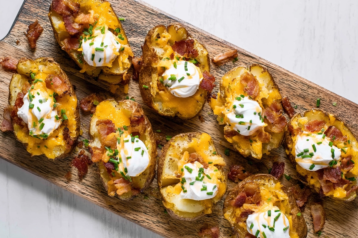 Blackstone Loaded Smashed Potatoe