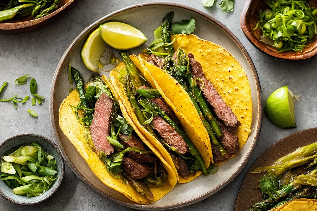 Grilled Onion Skirt Steak Tacos