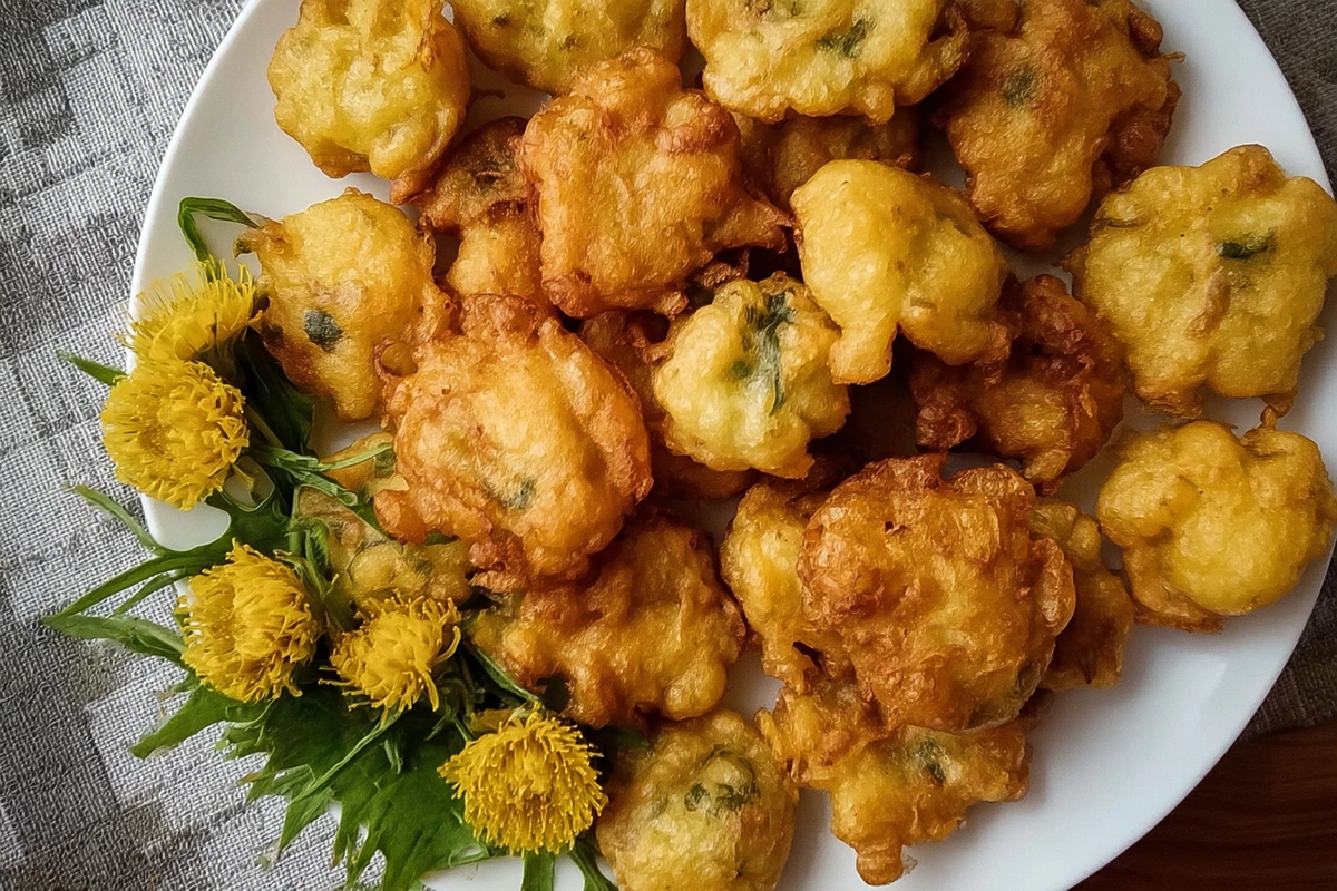 Homemade Dandelion Flower Fritters