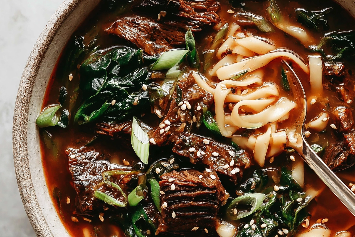 Instant Pot Spicy Short Rib Noodle Soup