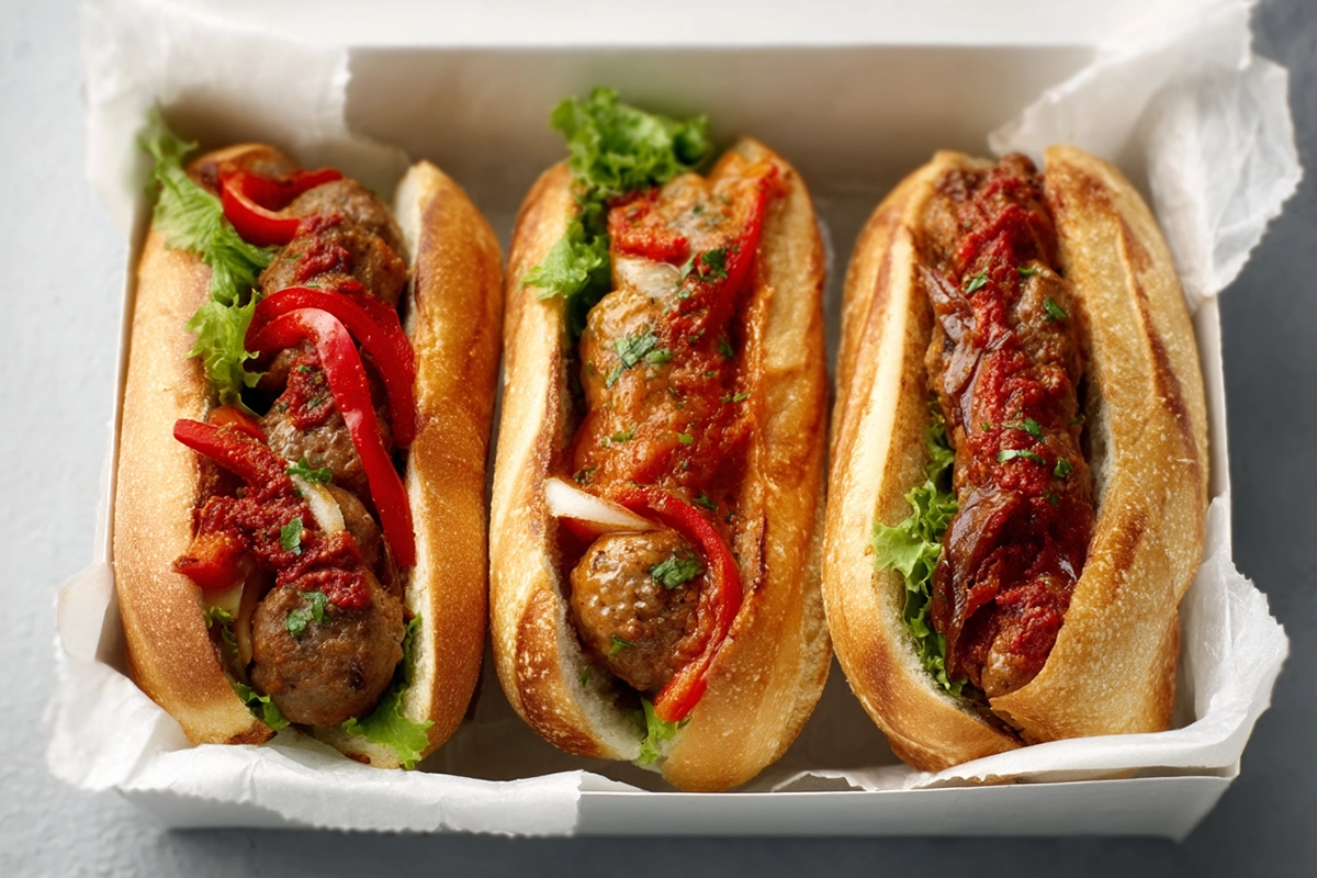 Sausage And Peppers Sandwich