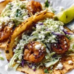 Spicy Shrimp Tacos With Garlic Cilantro Lime Slaw