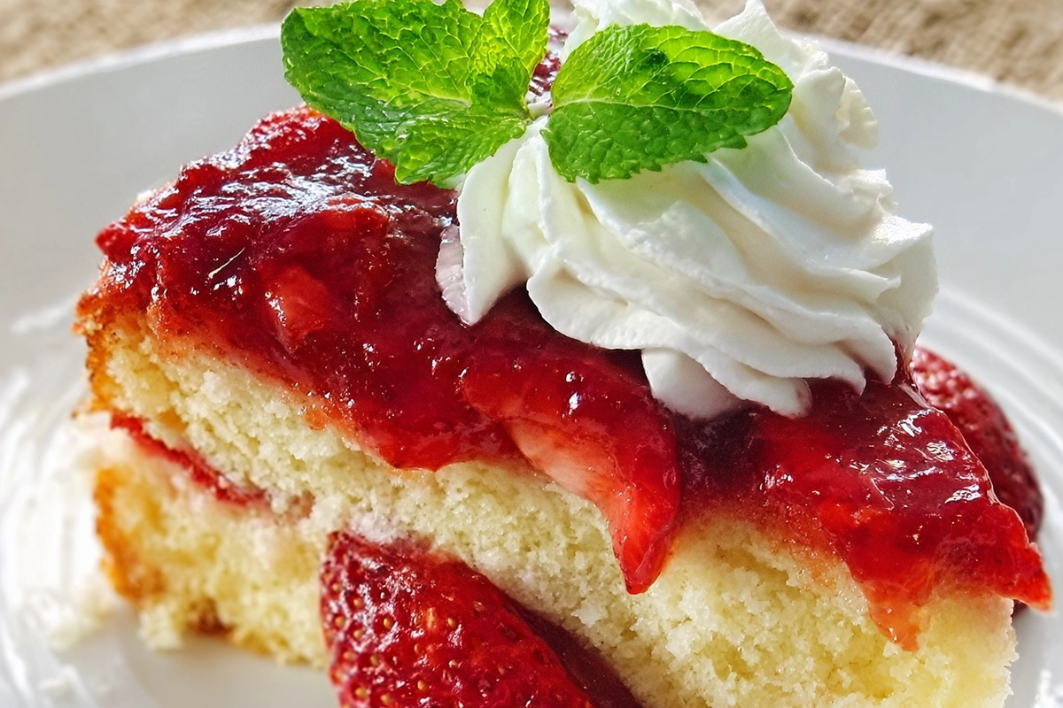 Fresh Strawberry Upside Down Cake