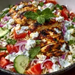 Greek Chicken Orzo Power Bowls