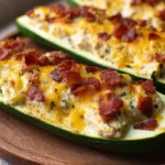 Jalapeno Popper Zucchini Bo Spice Up Snack Time with These Irresistible Jalapeño Popper Zucchini Boats
