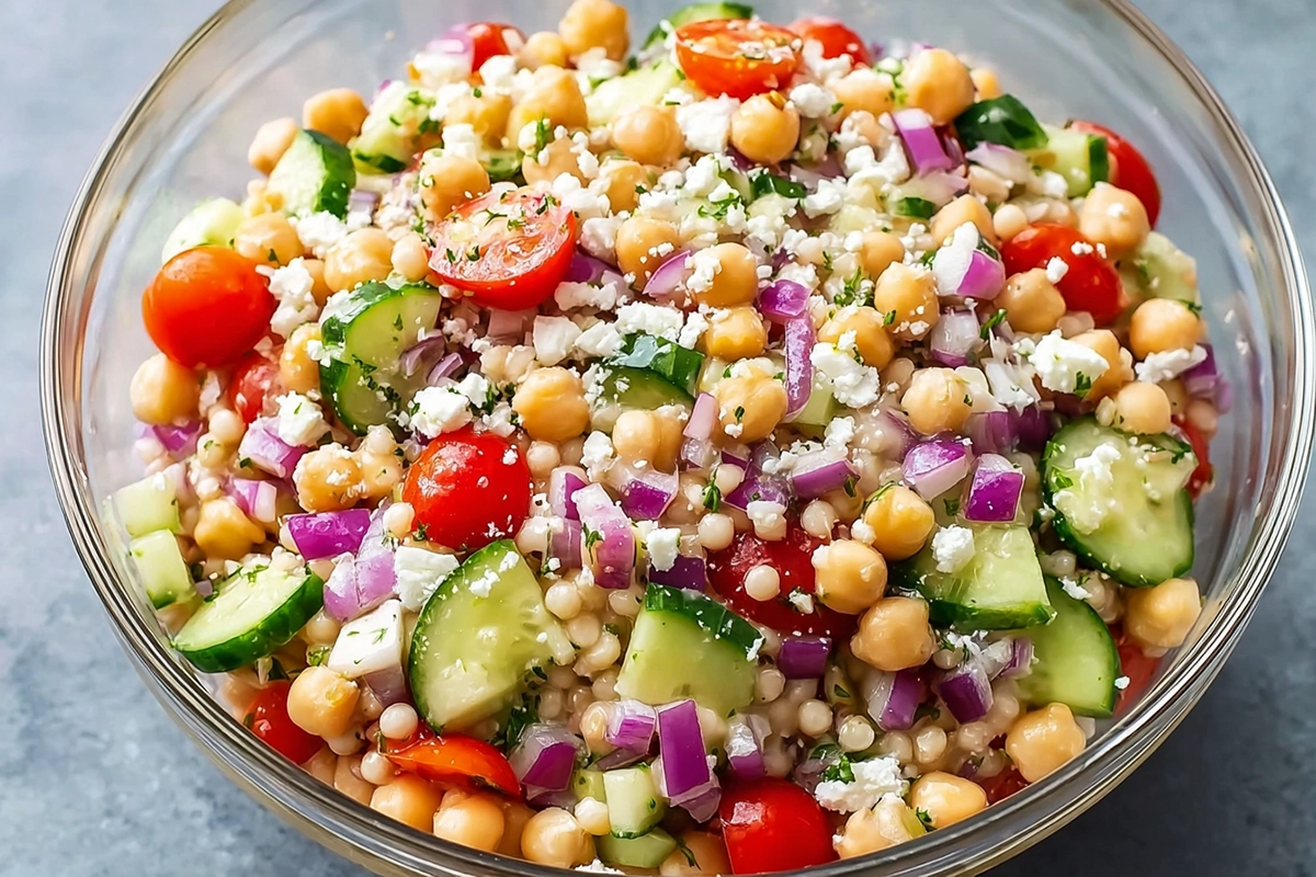 Mediterranean Couscous Salad with Feta & Tomatoes: A Zesty Bowl of Sunshine 6 Mediterranean couscous s