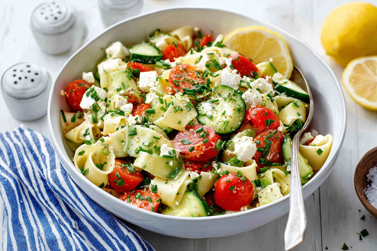 Simple Tomato Feta Cucumber Salad