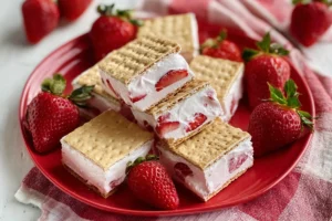 Skinny Strawberry Frozen Yogurt Treats