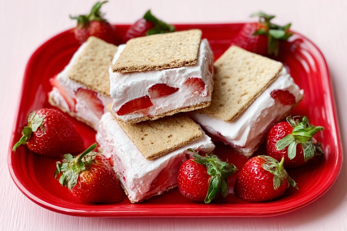 Skinny Strawberry Frozen Yogurt Treats