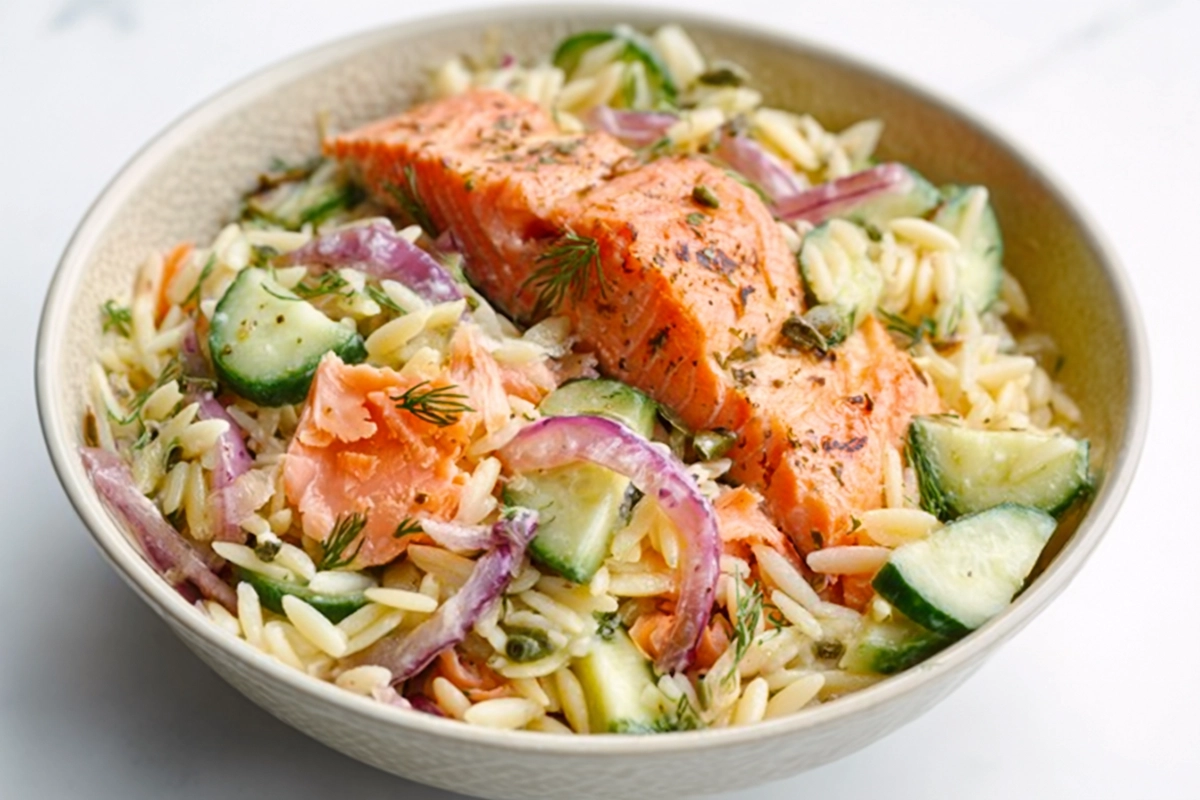 Smoked Salmon Orzo Salad: Your New Go-To Cold Salad Recipe for Summer Lunch 4 Smoked Salmon Pasta Salad Recipe