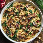 Spinach Mushroom Orzo
