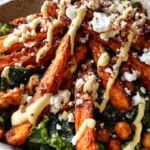 Sweet Potato Kale Salad With Creamy Honey Mustard Dressing