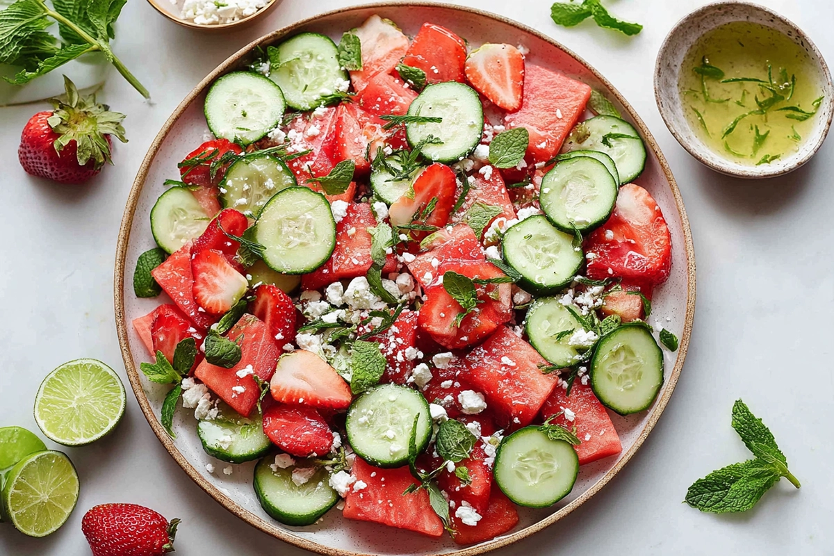 Watermelon Cucumber Salad
