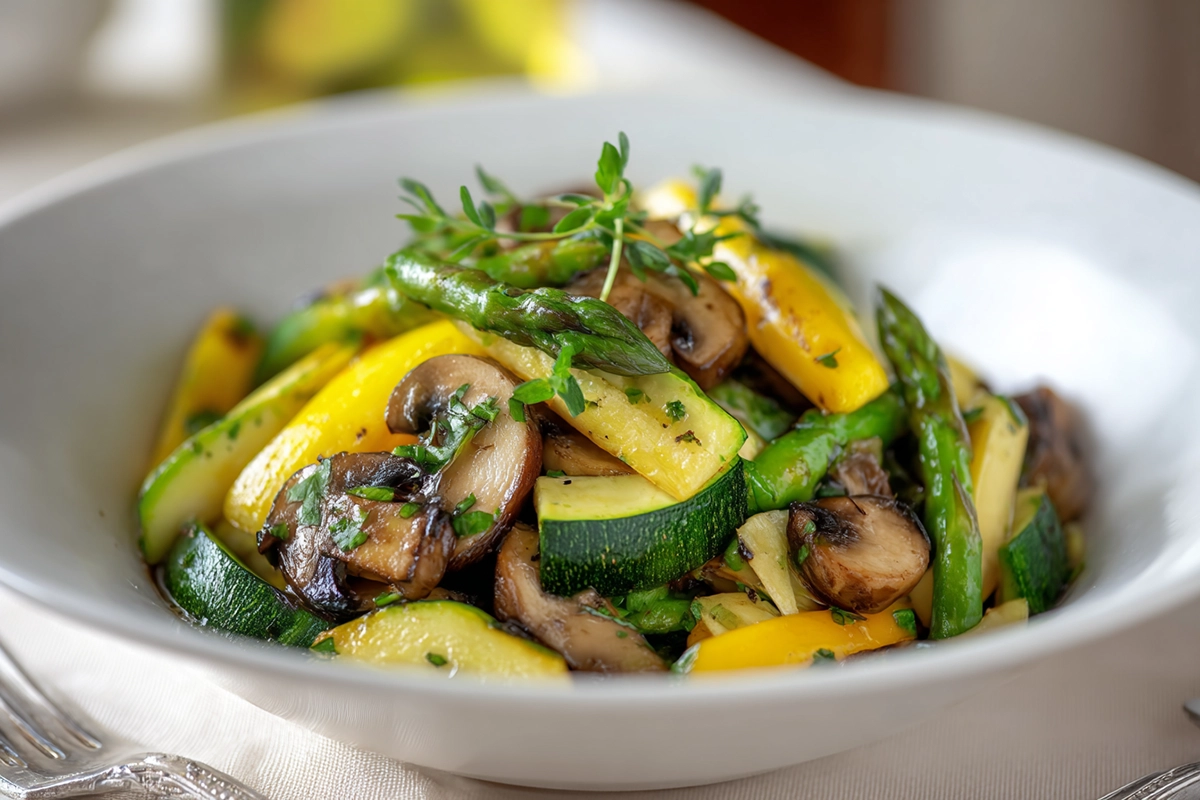 Flavorful Asparagus with Zucchini and Squash: A Fresh Take on a Roasted Vegetable Side Dish 6 asparagus with zucchini and squ