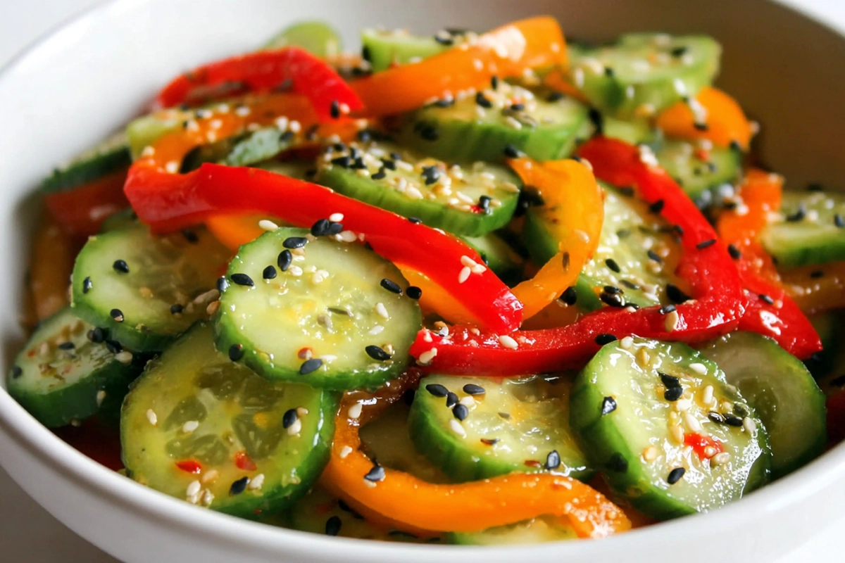 Cucumber Sweet Pepper Salad: A Crunchy TikTok Salad Recipe You Have to Try 6 cucumber sweet pepper sala