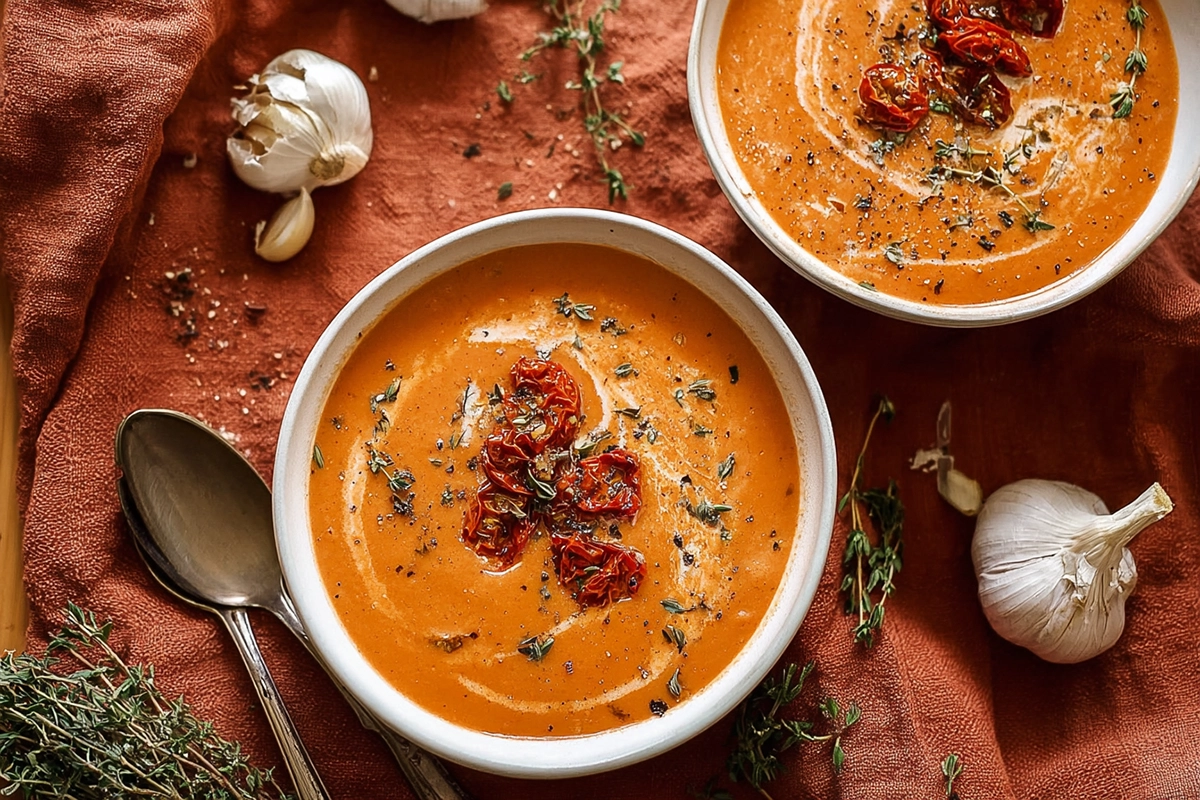 Creamy Roasted Garlic Tomato Soup: A Cozy Soup for Fall That’s Pure Comfort 4 Creamy Roasted Garlic Tomato Sou