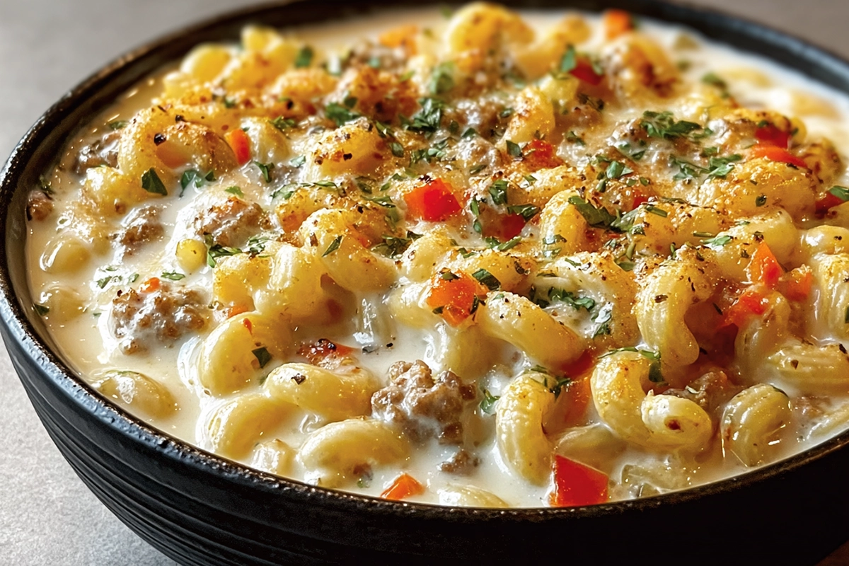 Crockpot Garlic Parmesan Chicken Pasta
